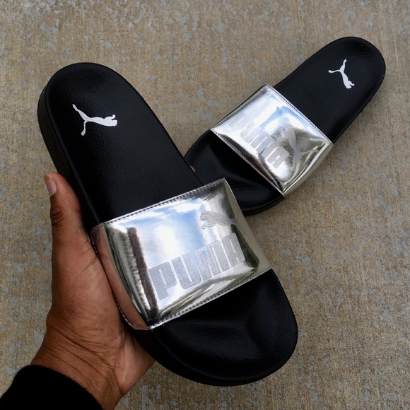 Puma Other - Silver Kids Puma Ledcat Jr Slides